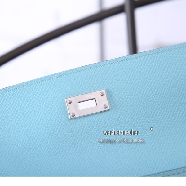 Hermes epsom kelly wallet 3p bleu atoll - Image 10