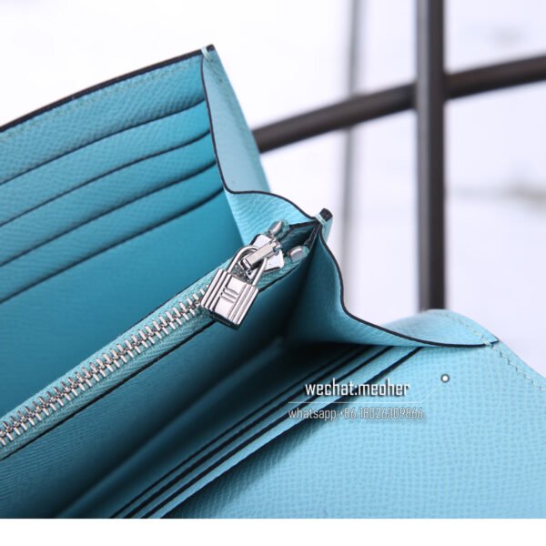 Hermes epsom kelly wallet 3p bleu atoll - Image 11