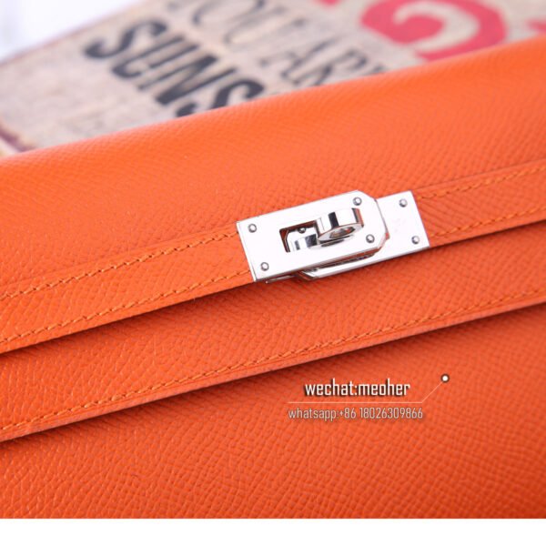Hermes epsom kelly wallet 93 orange - Image 3