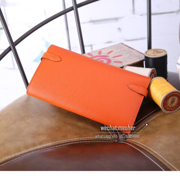 Hermes epsom kelly wallet 93 orange - Image 5