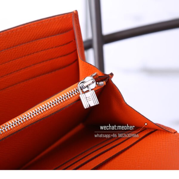 Hermes epsom kelly wallet 93 orange - Image 9