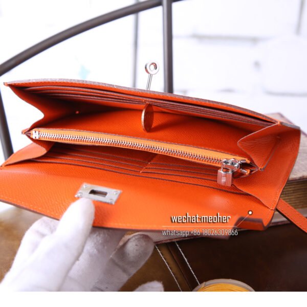 Hermes epsom kelly wallet 93 orange - Image 10