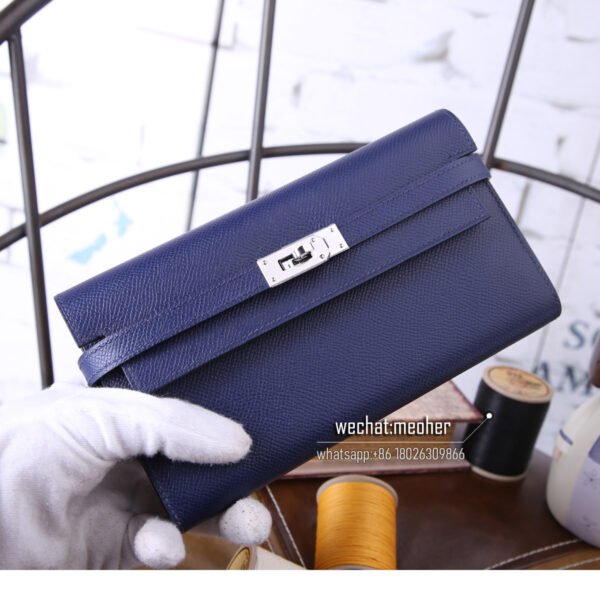 Hermes epsom kelly wallet 7k bleu abysse - Image 7