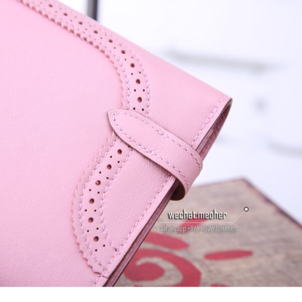 Hermes kelly ghillies wallet swift leather 3q rose sakura - Image 4