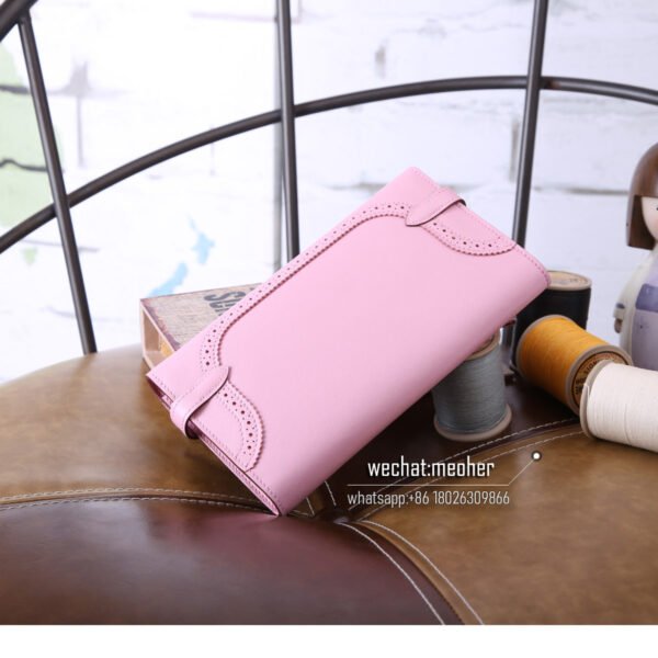 Hermes kelly ghillies wallet swift leather 3q rose sakura - Image 6