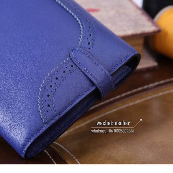 Hermes kelly ghillies wallet swift leather 7t bleu electrique - Image 6