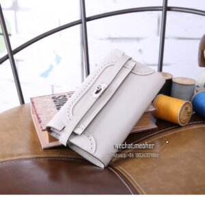 hermes kelly gellies wallet 80 Gris Perle