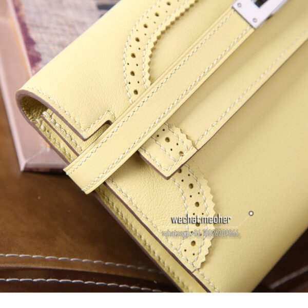 Hermes kelly ghillies wallet swift leather 1z juane poussin - Image 4