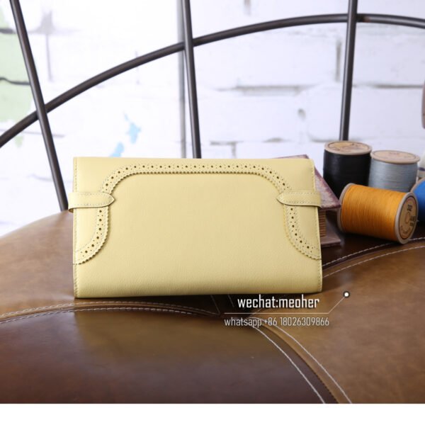 Hermes kelly ghillies wallet swift leather 1z juane poussin - Image 6