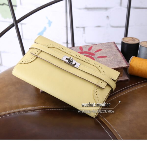 Hermes kelly ghillies wallet swift leather 1z juane poussin - Image 7