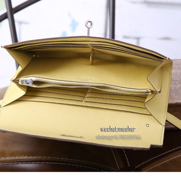 Hermes kelly ghillies wallet swift leather 1z juane poussin - Image 10