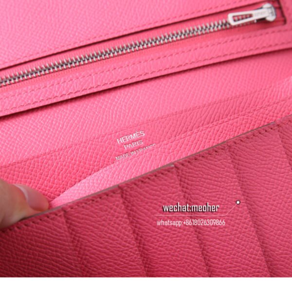Hermes epsom bearn wallet 8w rose azalea - Image 4