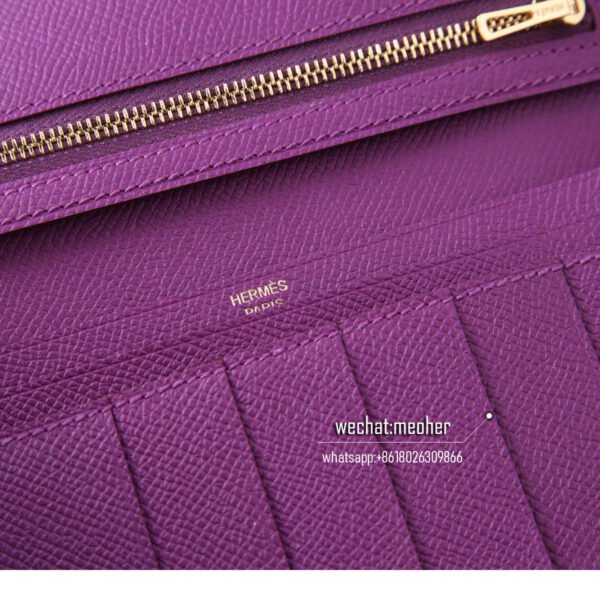Hermes epsom bearn wallet p9 anemone - Image 4