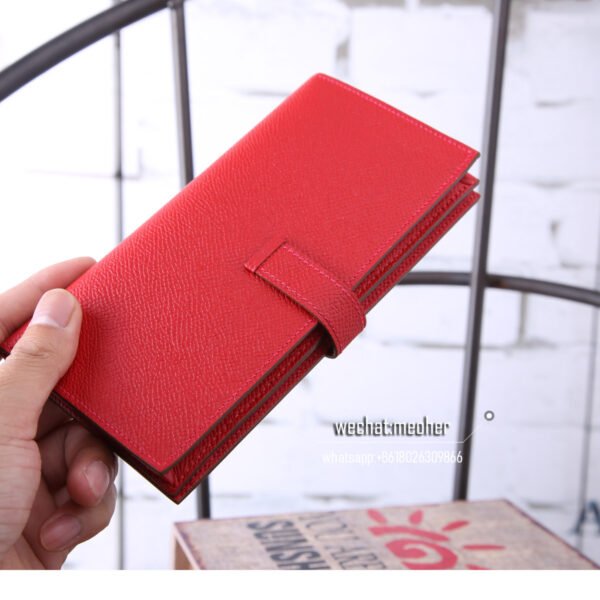 Hermes epsom bearn wallet q5 rouge casaque - Image 6