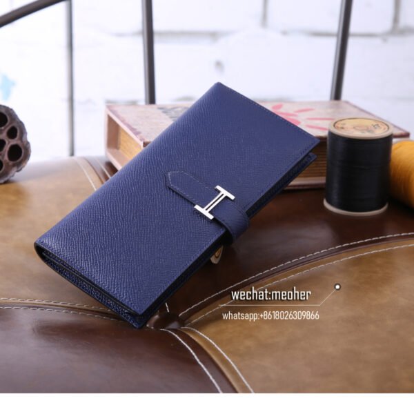 Hermes epsom bearn wallet 7K Bleu Abysse - Image 10
