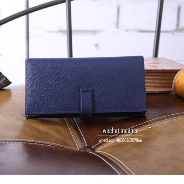 Hermes epsom bearn wallet 7K Bleu Abysse - Image 9