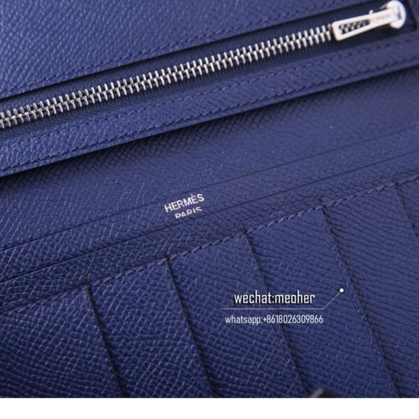 Hermes epsom bearn wallet 7K Bleu Abysse - Image 4