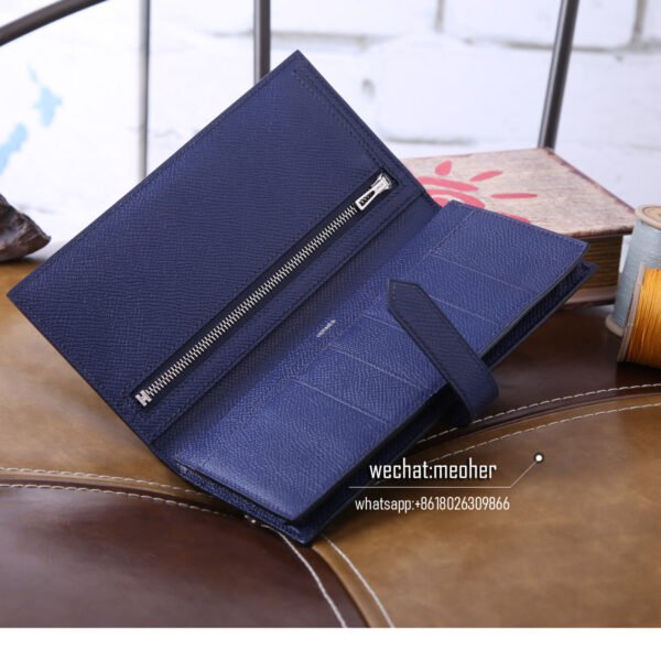 Hermes epsom bearn wallet 7K Bleu Abysse - Image 2