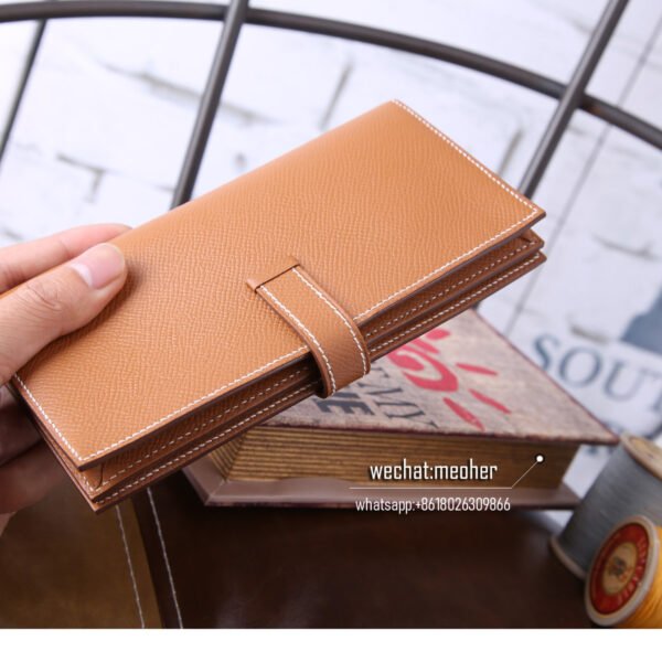 Hermes epsom bearn wallet c37 gold - Image 7