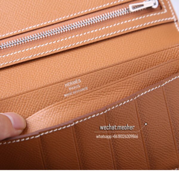 Hermes epsom bearn wallet c37 gold - Image 4