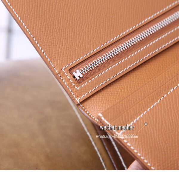 Hermes epsom bearn wallet c37 gold - Image 3
