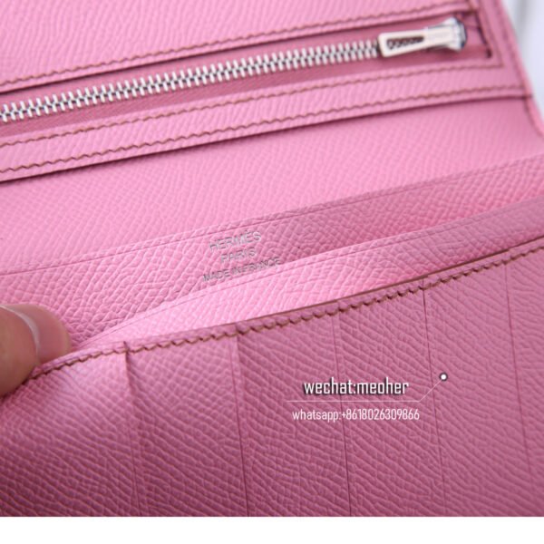 Hermes epsom bearn wallet 5p pink - Image 3