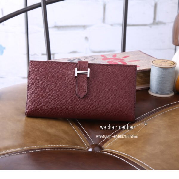 Hermes epsom bearn wallet 55 rouge h - Image 10