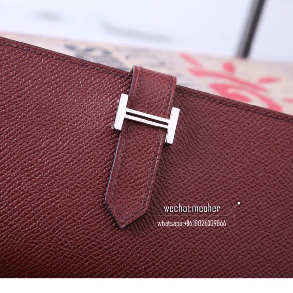 Hermes epsom bearn wallet 55 rouge h - Image 9