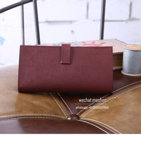 Hermes epsom bearn wallet 55 rouge h - Image 8