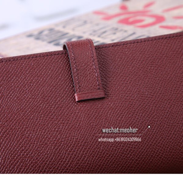 Hermes epsom bearn wallet 55 rouge h - Image 7