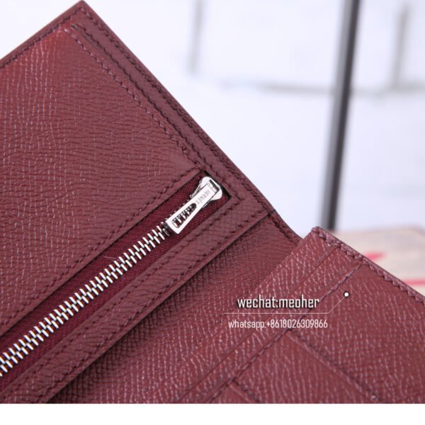 Hermes epsom bearn wallet 55 rouge h - Image 6