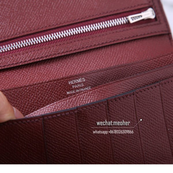 Hermes epsom bearn wallet 55 rouge h - Image 5