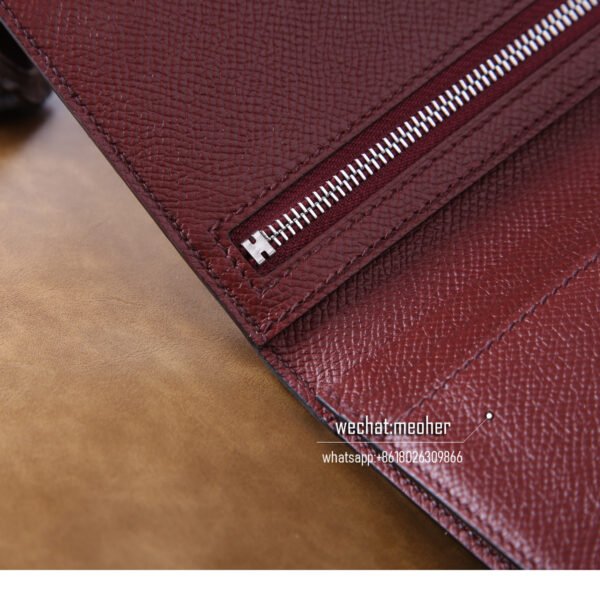 Hermes epsom bearn wallet 55 rouge h - Image 4