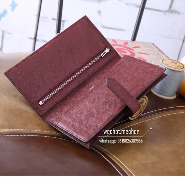 Hermes epsom bearn wallet 55 rouge h - Image 3
