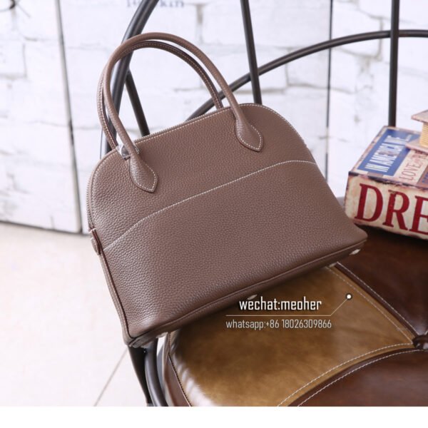 Hermes bolide 27cm togo leather 18 etoupe - Image 4