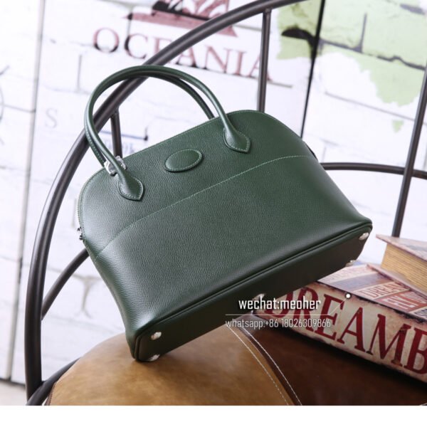 Hermes epsom bolide 27cm C6 Vert de Gris - Image 5