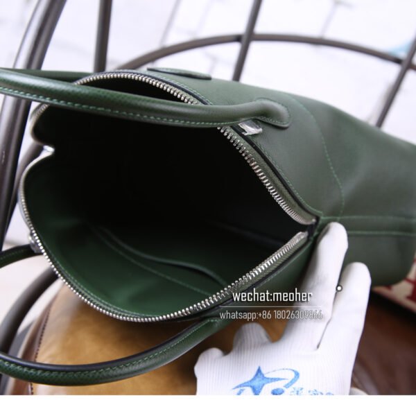 Hermes epsom bolide 27cm C6 Vert de Gris - Image 8