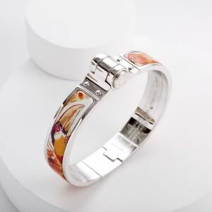 Hermes Grand Apparat hinged bracelet palladium hardware