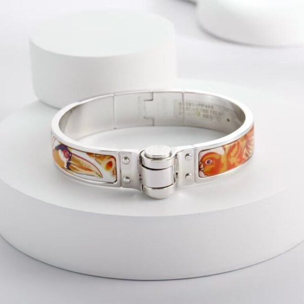 Hermes Grand Apparat hinged bracelet  Palladium Hardware - Image 3