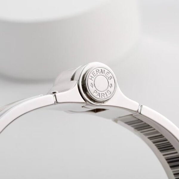Hermes Grand Apparat hinged bracelet  Palladium Hardware - Image 4