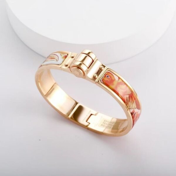 Hermes Grand Apparat hinged bracelet rose gold - Image 2