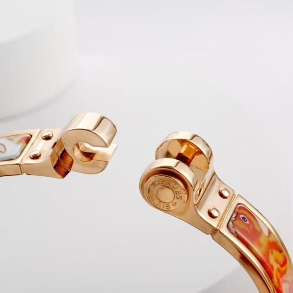Hermes Grand Apparat hinged bracelet rose gold - Image 4