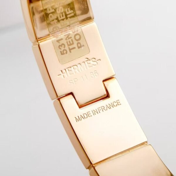 Hermes Grand Apparat hinged bracelet rose gold - Image 6