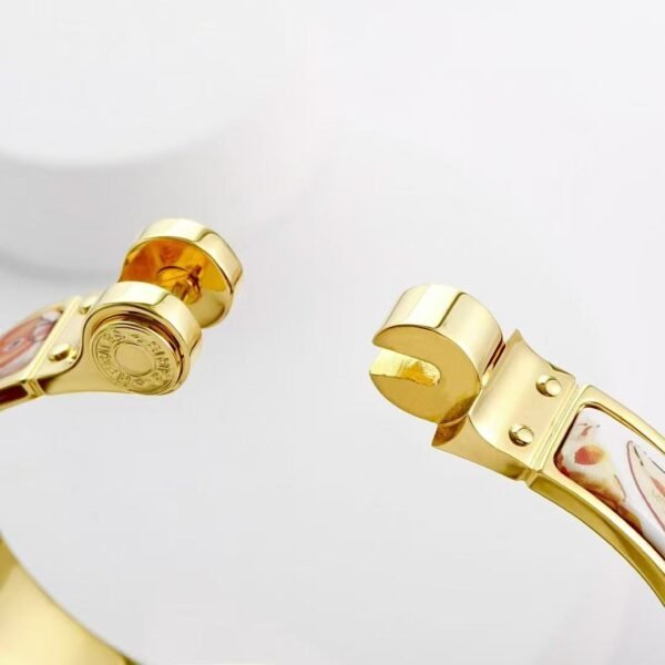 Hermes Grand Apparat hinged bracelet  Gold Hardware - Image 4