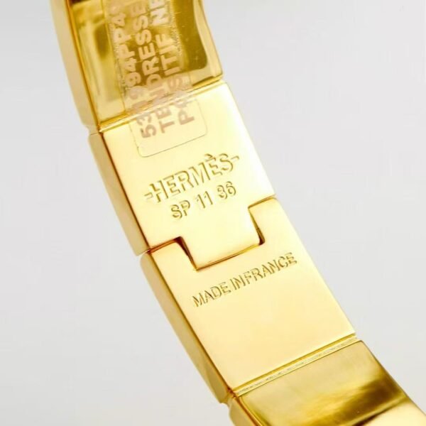 Hermes Grand Apparat hinged bracelet  Gold Hardware - Image 6