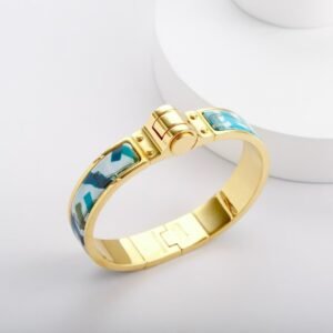 Hermes Grand Apparat hinged bracelet r gold