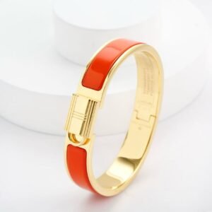 Hermes clic cadenas bracelet red gold