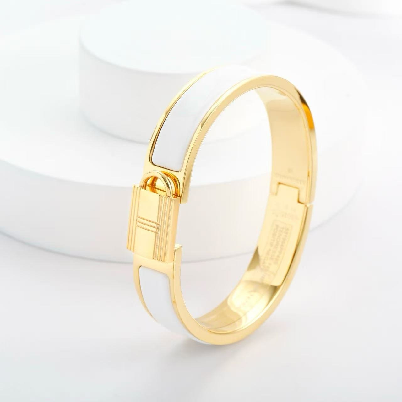 Hermes clic cadenas bracelet white - Image 5