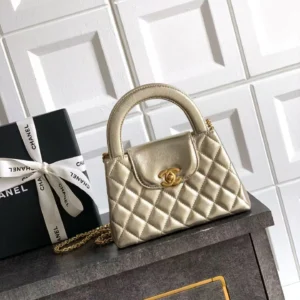 chanel 25a mini kelly bag gold