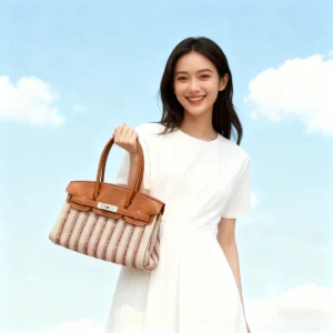 Hermès Toile Swift Broderie Shoulder Birkin Light 29cm